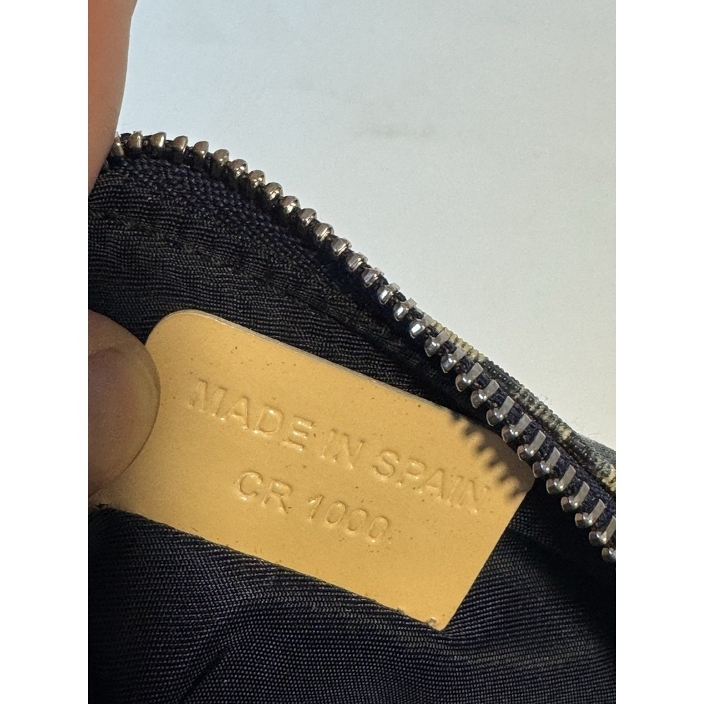 Christian Dior Trotter Canvas Pouch PVC Navy Silver Authentic - Picture 11 of 11